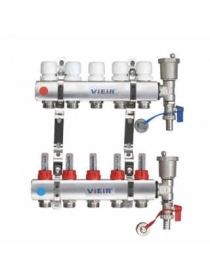Коллектор для теплого пола на 6 контуров с расходомерами (без кранов)