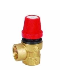 Предохранительный клапан в/в-3BAR-1/2″x1/2″ красный