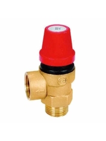 Предохранительный клапан в/н-1.5BAR-1/2″x1/2″ красный